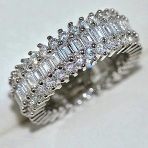 NEW BAGGAGE 925 STERLING SILVER DIAMOND RING
